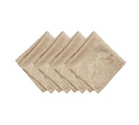 Elrene Home Fashions Caiden Elegance - Servilletas de Tela de Damasco, Juego de 4, 43 x 43 cm, Color Gris Topo