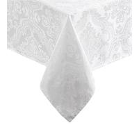 Elrene Home Fashions Mantel Damasco, poliéster, Blanco, x 52 Pulgadas Cuadrado