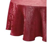 Elrene Home Fashions Mantel Damasco, poliéster, Rojo, 60 x 84 Pulgadas, Ovalado
