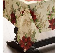 Elrene Home Fashions - Mantel de Tela navideña de Pascua, poliéster, Multicolor, 60"x84" Oblong/Rectangle (Tablecloth)
