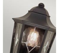 Elstead Aplique de exterior Norfolk, media farol, negra, IP43
