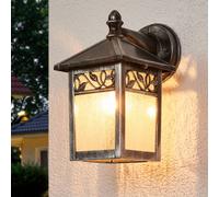 Elstead Aplique de exterior Winchcombe, negro/transparente, IP44