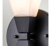 Elstead Aplique para baño Bowtie, negro mate, 1 luz