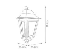 Elstead Aplique para exterior Deco Lane, bronce, farol, aluminio, IP44