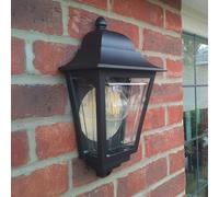 Elstead Aplique para exterior Deco Lane, negro, farol, aluminio, IP44