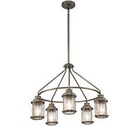 Elstead Lighting Ashland Bay lámpara colgante 5x60 W marrón KL-ASHLANDBAY-5P-BU