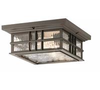 Elstead Lighting Beacon Square lámpara de techo exterior 2x60 W marrón KL-BEACON-SQUARE-F-OZ