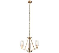 Elstead Lighting Deryn lámpara colgante 3x60 W latón KL-DERYN3-NBR