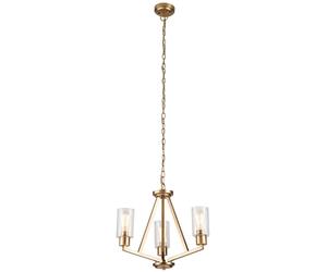 Elstead Lighting Deryn lámpara colgante 3x60 W latón KL-DERYN3-NBR