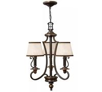 Elstead Lighting Plymouth lámpara colgante 3x40 W marrón HK-PLYMOUTH3