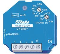 ELTAKO, actuador de radio, relé de tiempo multifunción, 230V, 1 contacto normalmente abierto, sin potencial, 10A/250V AC, 1 unidad.