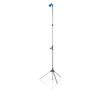 Elzusha - Ducha de jardín de aluminio - Negra - 220 cm - Con base para trípode