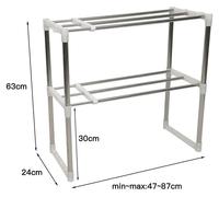 Elzusha - Estante de almacenamiento extensible para microondas