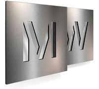 Elzusha - Juego de 2 adhesivos para inodoros, acero inoxidable