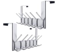 Elzusha - Percha de puerta con 6 ganchos dobles para abrigos y toallas