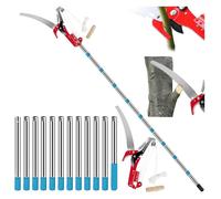 Elzusha - Sierra manual para podar - Tijera de podar telescópica 2 en 1 (82 - 530 cm)