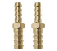 eMagTech 2 accesorios de latón para manguera de cola reductora de enchufe reductor conector recto de 10 mm a 8 mm para agua, gas, aceite, barco, tubería de aire