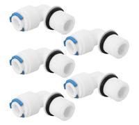 eMagTech 5 Piezas de Conector de Rosca Macho de 1/4 A Codo de 90° de 1/4 Ajuste A Presión para Instalar Carcasas de Filtro de Repuesto en Sistemas de Filtración de Agua por ósmosis Inversa