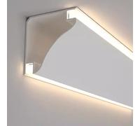 Embellecedor de canal de luz LED de aluminio | Iluminación indirecta de la esquina de la pared del techo de varios tamaños multicolores(A,100 cm(3.2 ft))