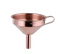 Embudo de acero inoxidable con colador extraíble, embudo Buyer Star de 5 pulgadas con filtro para transferencia de líquido, ingredientes secos en polvo, oro rosa