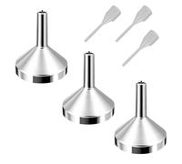 Embudo de Metal de 3 uds, embudo de transferencia de líquidos, herramienta dispensadora de líquidos para Perfumes, botella de agua de laboratorio, Perfumes de Metal