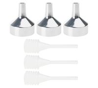 Embudo de Metal de 3 uds, embudo de transferencia de líquidos, herramienta dispensadora de líquidos para Perfumes, botella de agua de laboratorio, Perfumes de Metal