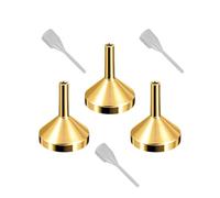 Embudo de Metal de 3 uds, embudo de transferencia de líquidos, herramienta dispensadora de líquidos para Perfumes, botella de agua de laboratorio, Perfumes de Metal