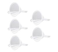 Embudo de perfume, embudo de plástico, Mini embudos transparentes, herramienta de llenado de aceite esencial, suministros para manualidades, 5 uds.