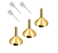 Embudo pequeño de 3 uds, embudo de transferencia de líquidos, herramienta dispensadora de líquidos en polvo de Metal para aceites esenciales y Perfumes