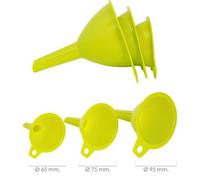 Embudos plástico cocina ø 65 / 75 / 95 mm. (set 3 embudos)