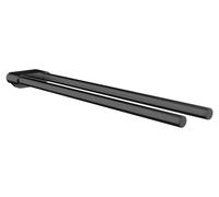 EMCO Flow - Toallero rígido de Metal para Dos Toallas, Color Negro 430 mm