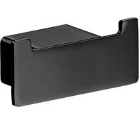 Emco Loft - Soporte de Pared Doble, fácil Cuidado, de Aluminio, para 2, Gancho para Toallas Minimalista para atornillar, Negro, Normal