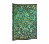 Emerald Flower (Nature’s Grace) Midi Unlined Hardcover Journal (Elastic Band Closure)