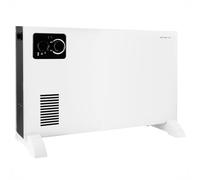 EMERIO Calefacción eléctrica convector, hasta 20 m², 2000 W, termostato ajustable, 3 niveles de calor (750 W/1250 W/2000 W), protección contra vuelco y sobrecalentamiento, ventilador turbo, móvil/asas