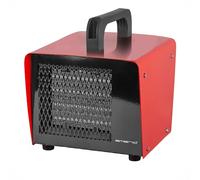 EMERIO Calentador de ventilador para habitaciones de hasta 20 m², 2000 W, elemento calefactor PTC (cerámica), 2 modos de calor (1000/2000 W), termostato ajustable, protección contra sobrecalentamiento
