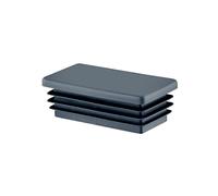 EMFA Tapones para Tubos Rectangulares 40x30 mm Antracita - Tapón de Plástico para Muebles - Terminación para Estructuras Metálicas - 5 Piezas - 4x3 cm