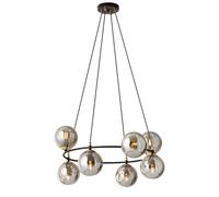 Emibig Azura lámpara colgante x10 W negro-oro 1294/8