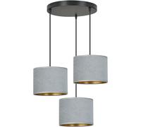 Emibig Hilde lámpara colgante 3x15 W negro-oro-gris/gris ceniza 1050/3PREM