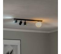 EMIBIG LIGHTING Downlight Baster 4, acero, 4 luces, 3 focos, esfera