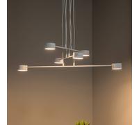 EMIBIG LIGHTING Lámpara colgante Modus 6, acero, 6 luces, GX 53, blanco