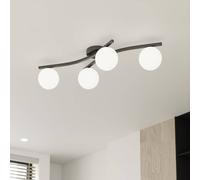 EMIBIG LIGHTING Lámpara de techo OPUS, longitud 85 cm, opal, longitud 84 cm, 4 luces.