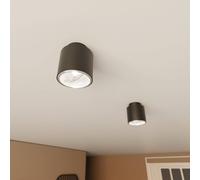 EMIBIG LIGHTING Plafón Nano, negro, 1 luz, metal