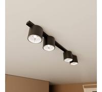 EMIBIG LIGHTING Plafón Nano, negro, 4 luces, metal