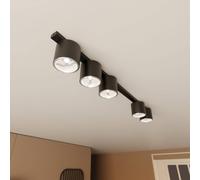 EMIBIG LIGHTING Plafón Nano, negro, 5 luces, metal