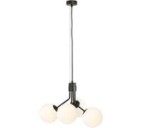 Emibig Nova lámpara colgante 4x10 W negro-ópalo 1138/4