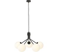 Emibig Nova lámpara colgante 5x10 W negro-ópalo 1138/5