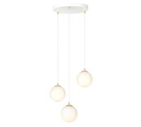 Emibig Royal lámpara colgante 3x10 W blanco-oro 1244/3