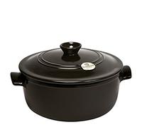 Emile Henry Cocotte Ronde-Fusain, Céramique Flame, Kohle, 28.5 x 28.5 x 18 cm