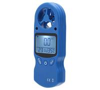 Eminchu Anemómetro Digital para Medición de la Velocidad del Viento con Pantalla LCD para Uso Aeronáutico y Marino, Diseño Mini Portátil Azul, Incluye Manual de Instrucciones