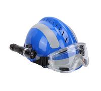 Eminchu Casco de Seguridad F2, Casco de Rescate de Emergencia con Tira Reflectante y Faro para Trabajadores de Plataformas Petrolíferas de Minería y Construcción